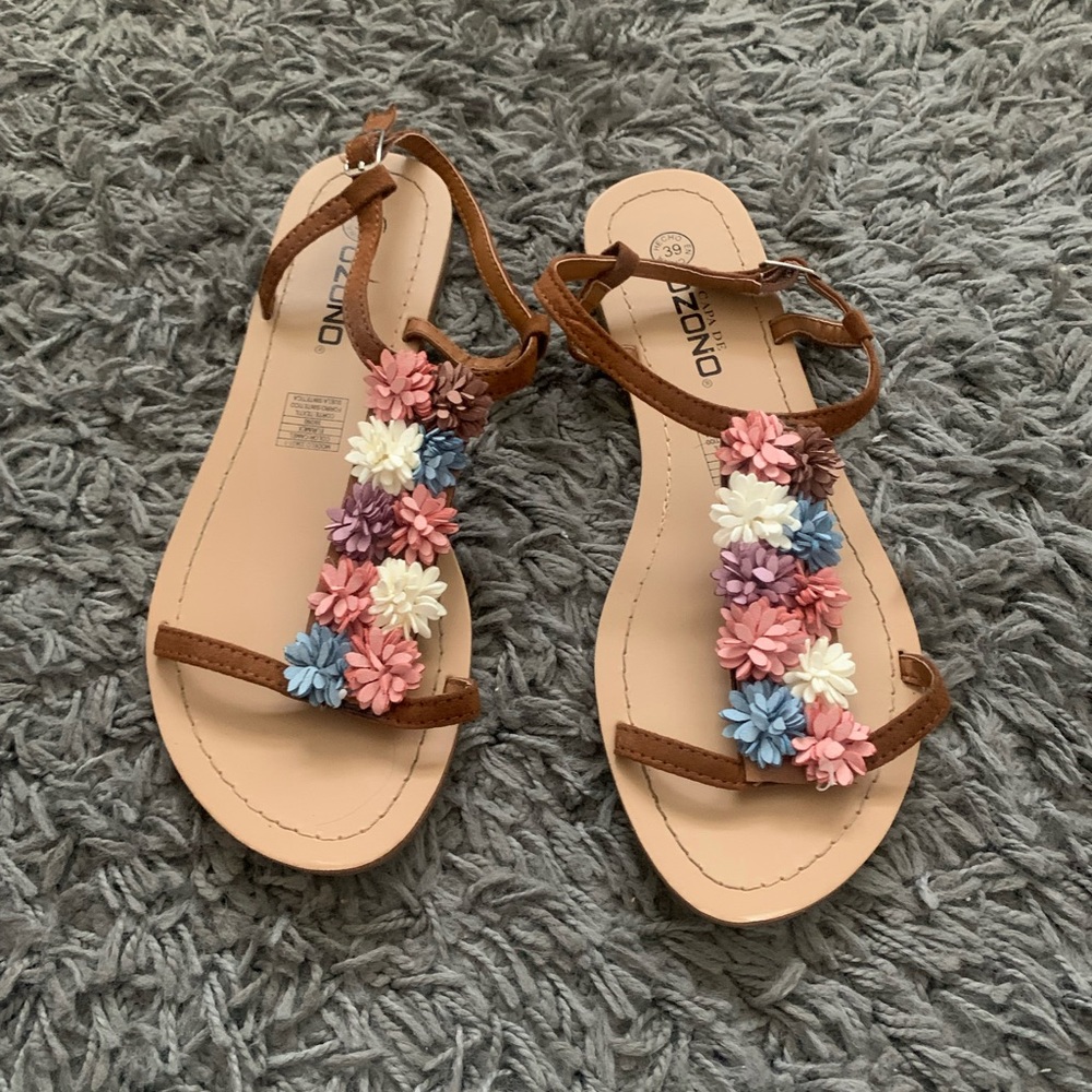 Floral Adjustable Sandals
